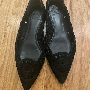 Tory Burch velvet black flats